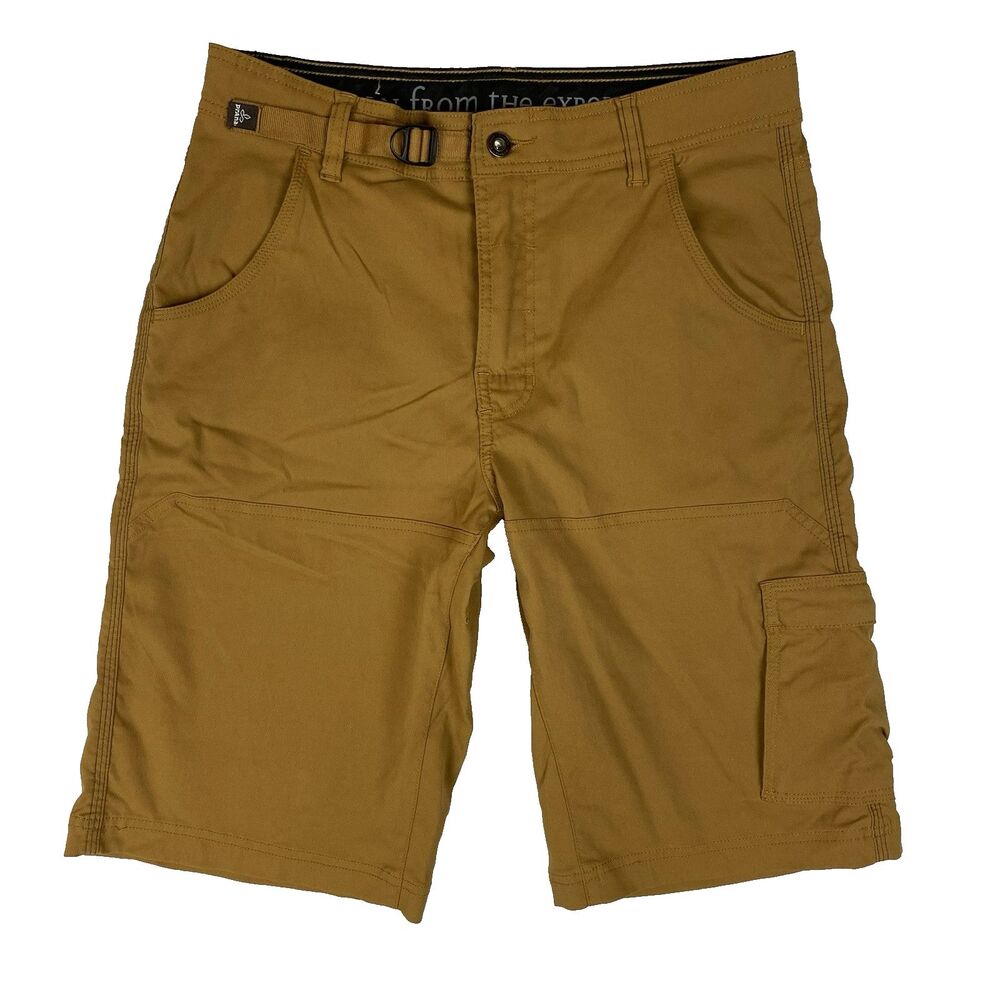 Prana Zion Cargo Shorts Mens S 32x11 Brown Stretch Hiking Outdoor Utility Nylon